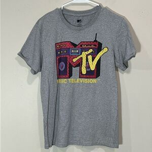 Cute Retro MTV Logo Short Sleeve T-Shirt. Size Medium